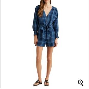 Lauren Blue Plaid Romper